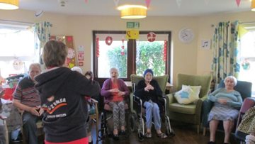 Mountain Ash care home Residents move to the beat at armchair Zumba